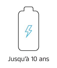 Durée de vie des batterie : 10 ans