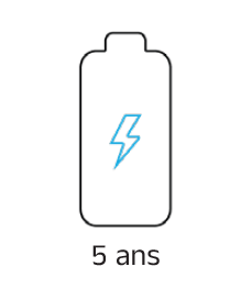 Durée de vie des batterie : 5 ans